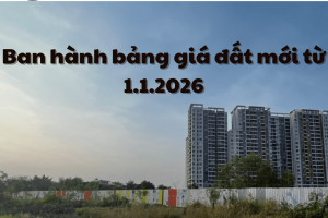 BAN HÀNH BẢNG GIÁ ĐẤT MỚI TỪ 01.01.2026